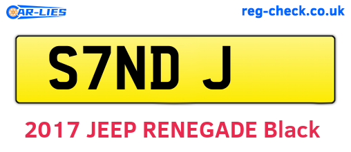 S7NDJ are the vehicle registration plates.