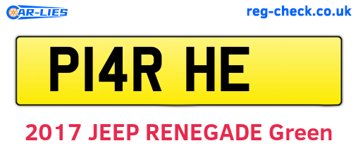 P14RHE are the vehicle registration plates.