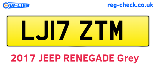 LJ17ZTM are the vehicle registration plates.
