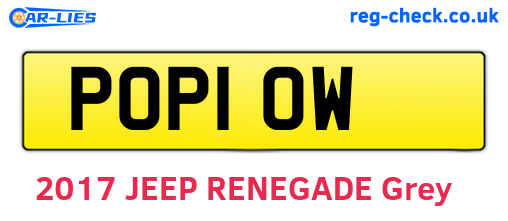 POP10W are the vehicle registration plates.