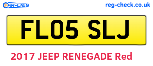 FL05SLJ are the vehicle registration plates.