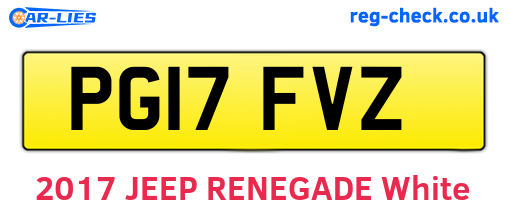 PG17FVZ are the vehicle registration plates.