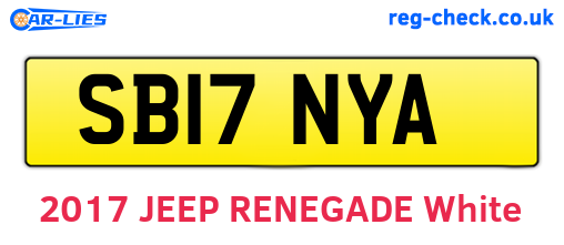 SB17NYA are the vehicle registration plates.