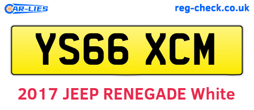 YS66XCM are the vehicle registration plates.