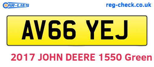 AV66YEJ are the vehicle registration plates.