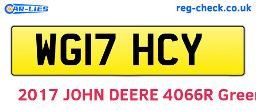 WG17HCY are the vehicle registration plates.