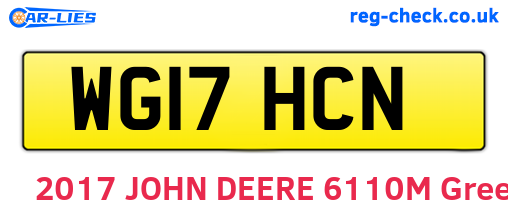 WG17HCN are the vehicle registration plates.