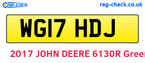 WG17HDJ are the vehicle registration plates.