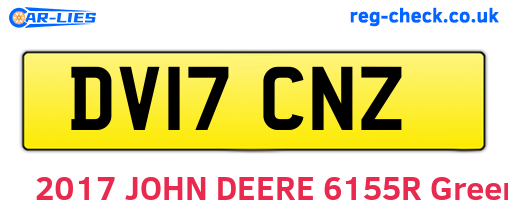 DV17CNZ are the vehicle registration plates.