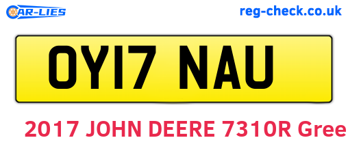 OY17NAU are the vehicle registration plates.