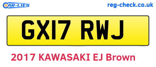 GX17RWJ are the vehicle registration plates.
