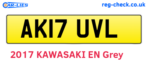AK17UVL are the vehicle registration plates.
