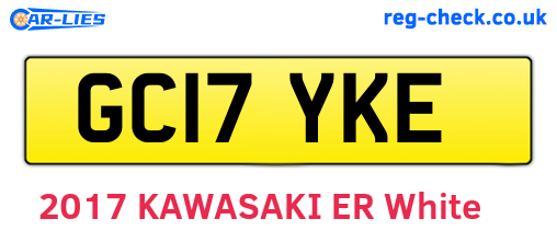 GC17YKE are the vehicle registration plates.