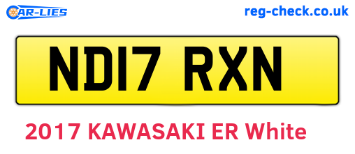 ND17RXN are the vehicle registration plates.