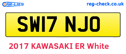 SW17NJO are the vehicle registration plates.