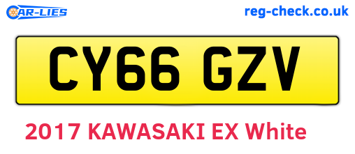 CY66GZV are the vehicle registration plates.
