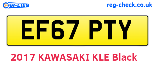 EF67PTY are the vehicle registration plates.