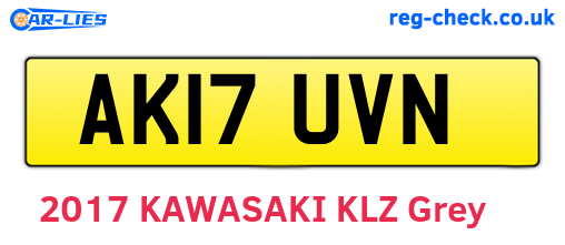 AK17UVN are the vehicle registration plates.