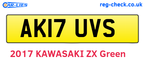 AK17UVS are the vehicle registration plates.