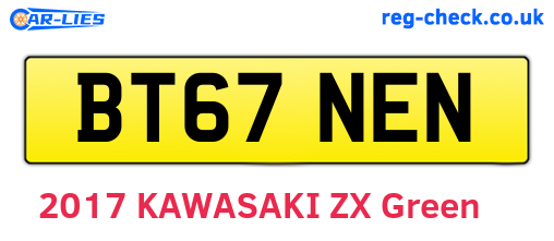 BT67NEN are the vehicle registration plates.