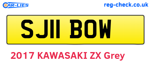 SJ11BOW are the vehicle registration plates.