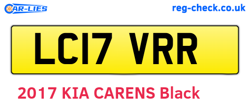 LC17VRR are the vehicle registration plates.