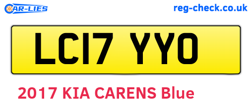 LC17YYO are the vehicle registration plates.