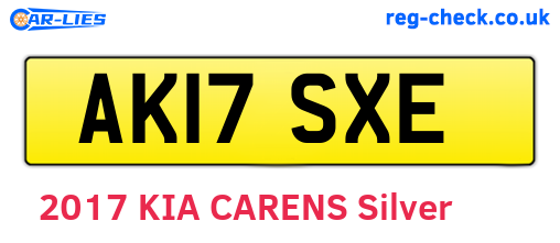 AK17SXE are the vehicle registration plates.