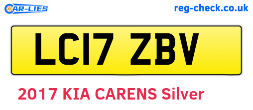 LC17ZBV are the vehicle registration plates.