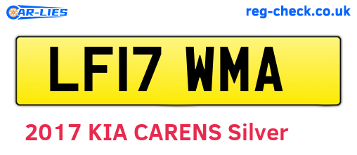 LF17WMA are the vehicle registration plates.