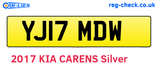 YJ17MDW are the vehicle registration plates.