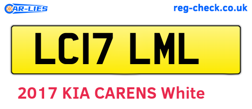 LC17LML are the vehicle registration plates.