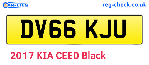 DV66KJU are the vehicle registration plates.