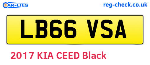 LB66VSA are the vehicle registration plates.
