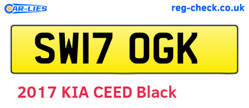 SW17OGK are the vehicle registration plates.