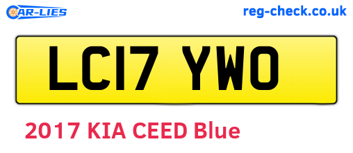 LC17YWO are the vehicle registration plates.