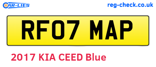 RF07MAP are the vehicle registration plates.