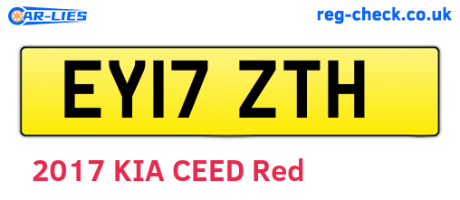 EY17ZTH are the vehicle registration plates.