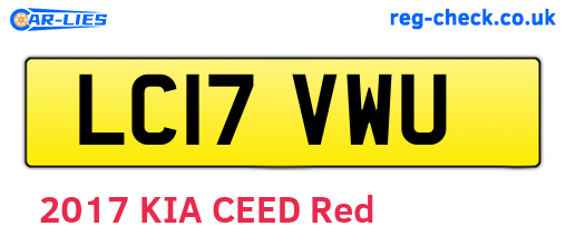 LC17VWU are the vehicle registration plates.
