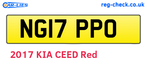 NG17PPO are the vehicle registration plates.
