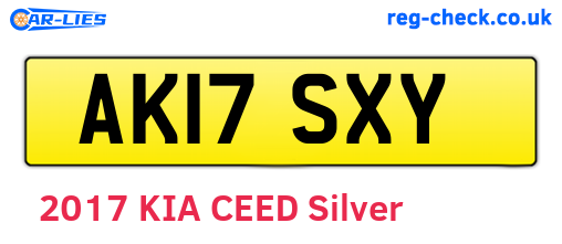 AK17SXY are the vehicle registration plates.