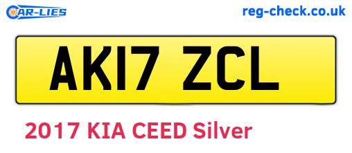 AK17ZCL are the vehicle registration plates.