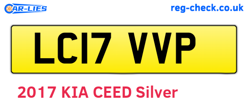 LC17VVP are the vehicle registration plates.