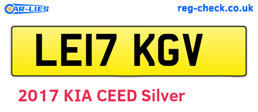 LE17KGV are the vehicle registration plates.