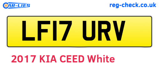 LF17URV are the vehicle registration plates.