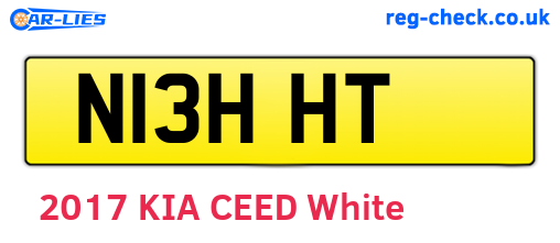 N13HHT are the vehicle registration plates.