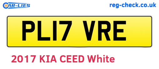 PL17VRE are the vehicle registration plates.