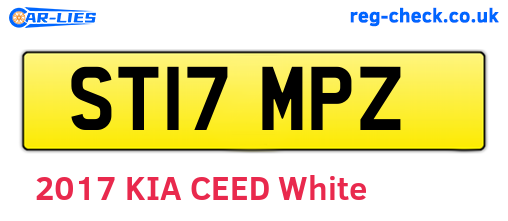 ST17MPZ are the vehicle registration plates.