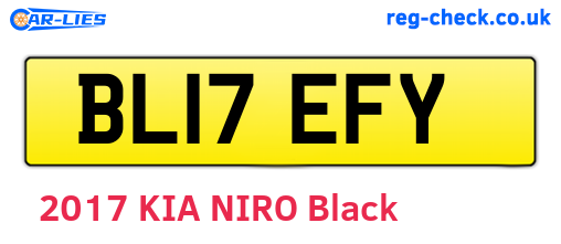 BL17EFY are the vehicle registration plates.