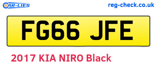 FG66JFE are the vehicle registration plates.